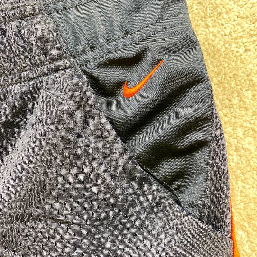 Nike‎ Mesh Track Pants Mens Large Navy Blue Orange Stripe Athletic Sweatpants